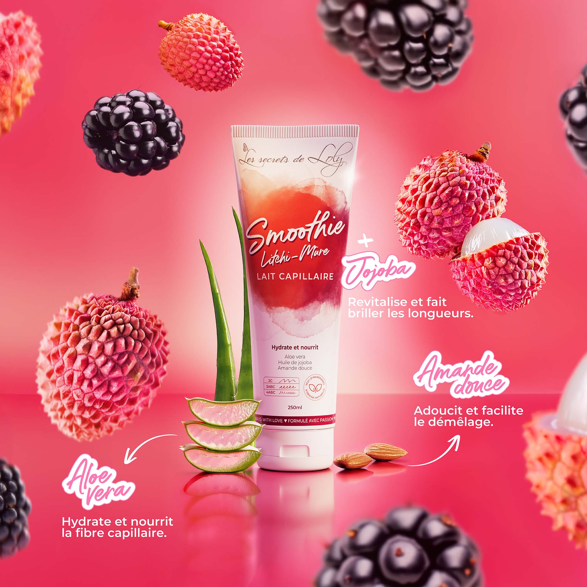 produit: Smoothie Litchi-mûre
