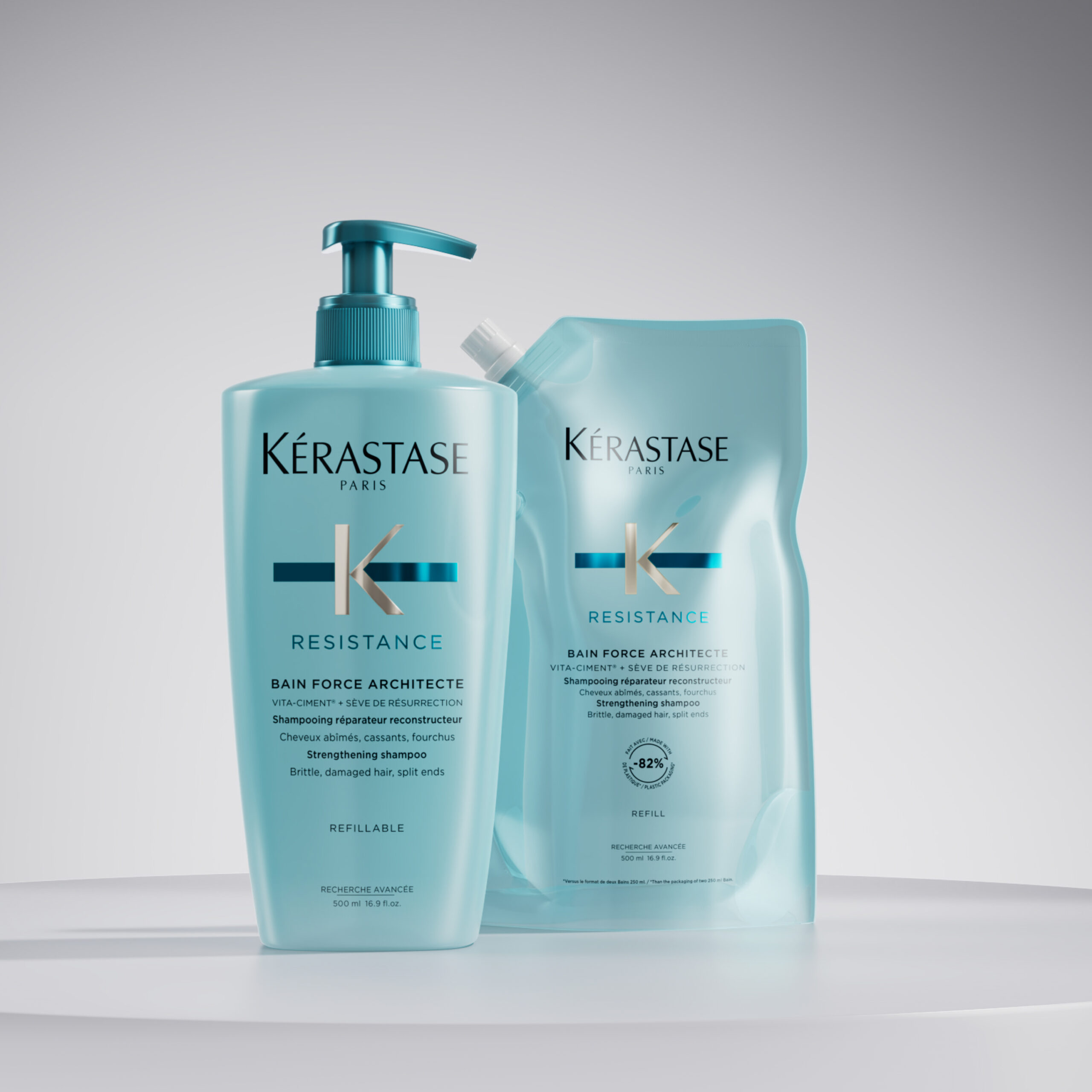 produit: Bain Rechargeable 500ml Force Architecte - Kérastase