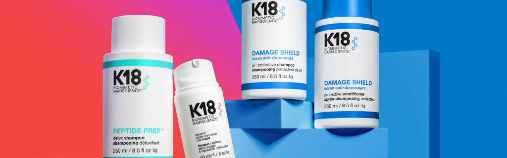 Composition avec quatre produits K18