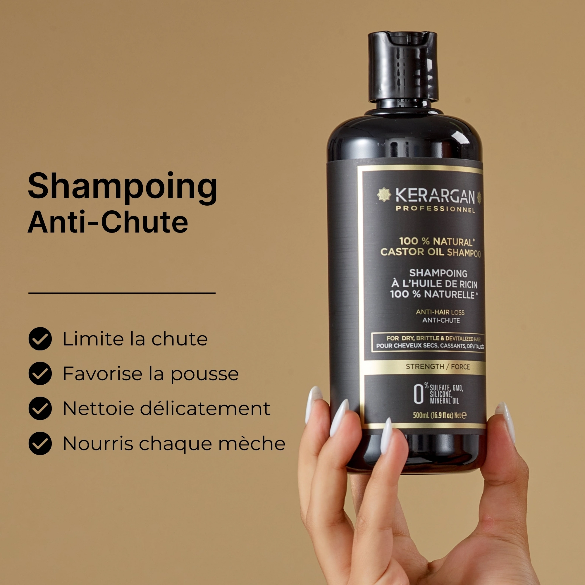 produit: Shampoing Anti-chute à L'huile De Ricin