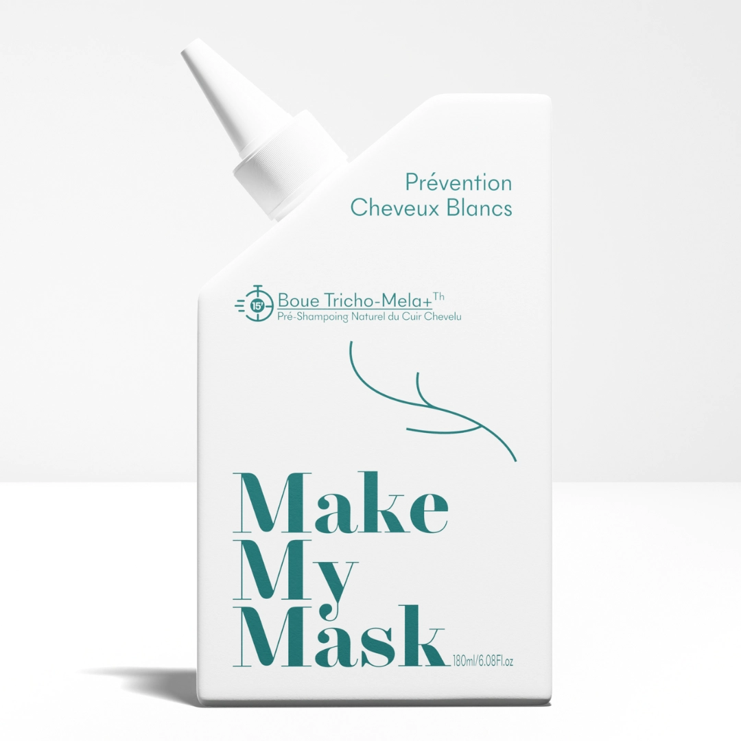 produit: Gommage Actif Anti-âge - 1ers Cheveux Blancs- Boue Tricho-mela+