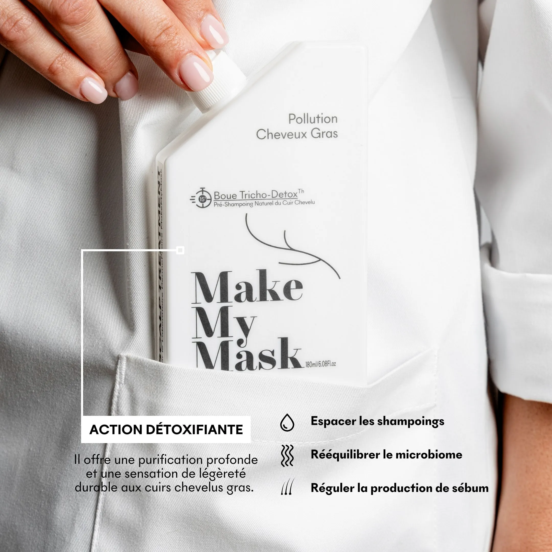 produit: Gommage Actif Détox - Cheveux Gras - Tricho-detox