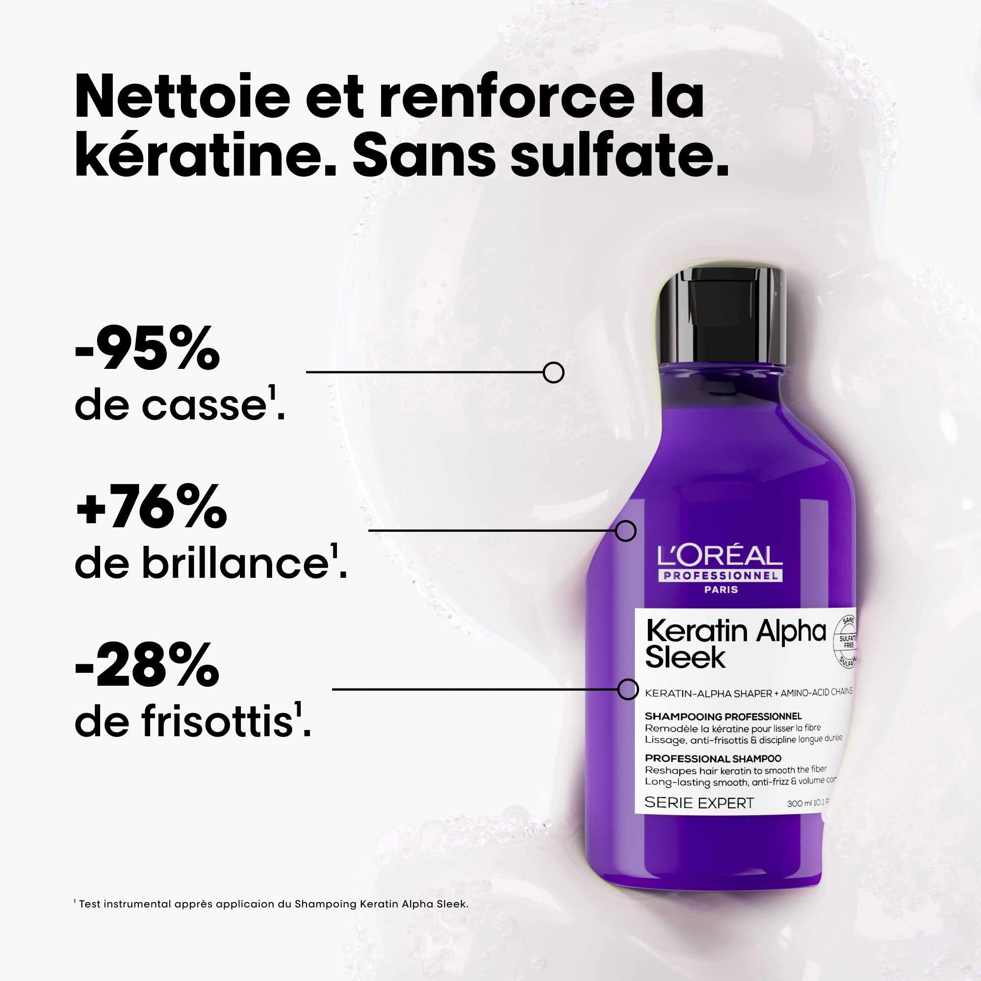 produit: Shampoing à La Kératine - Serie Expert Keratin Alpha Sleek