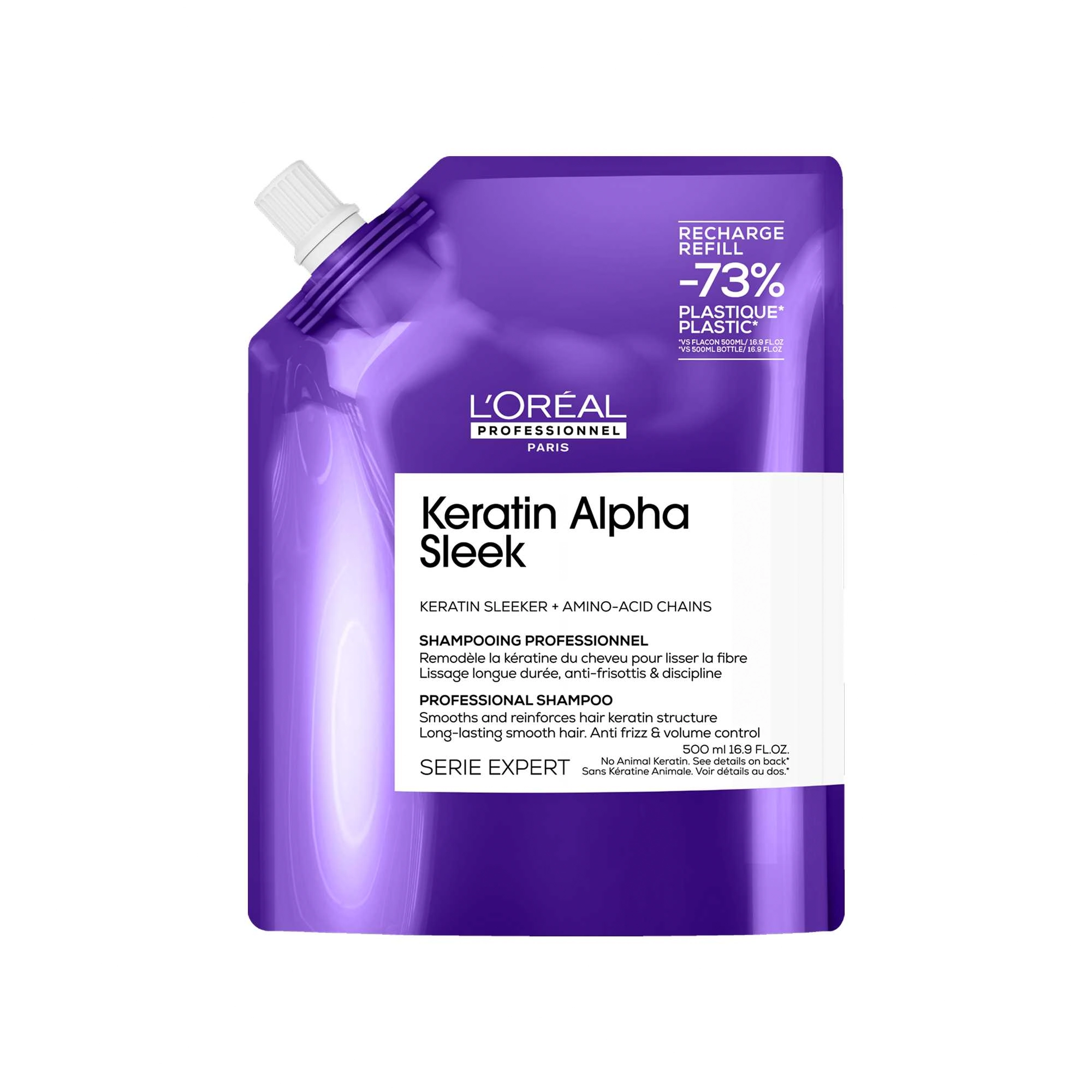 produit: Recharge Shampoing à La Kératine - Serie Expert Keratin Alpha Sleek